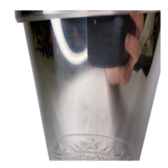 Starbucks Chrome Stainless Steel Siren Logo 24 Oz - Picture 3 of 10